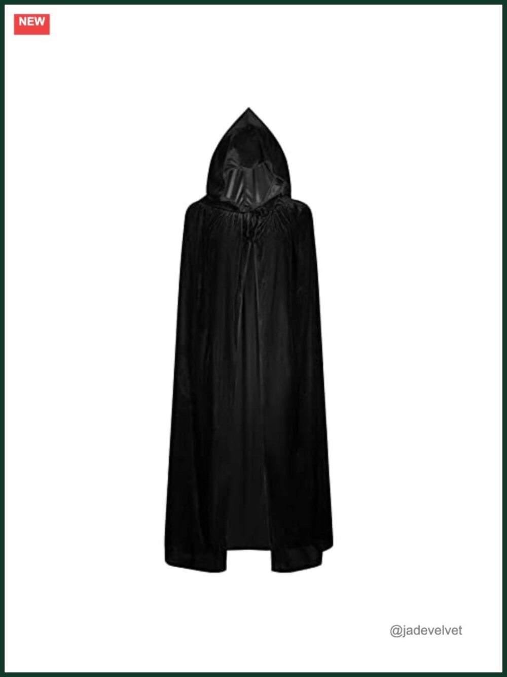 Hooded Velvet Cape Cloak Unisex Halloween Costume